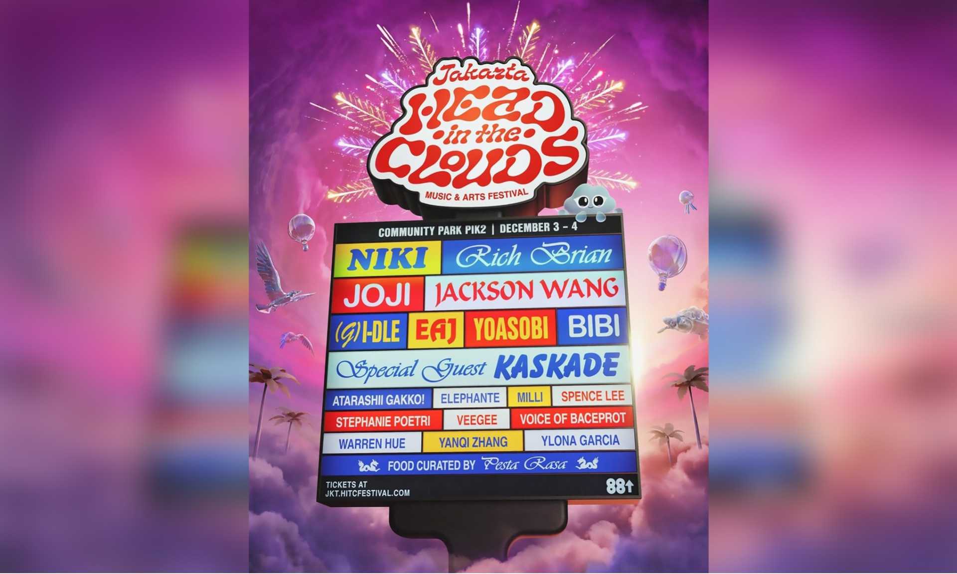 Head in The Clouds Jakarta, Ada NIKI, Rich Brian Hingga Bibi