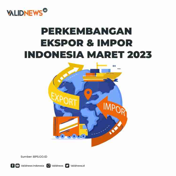 Perkembangan ekspor & impor indonesia maret 2023
